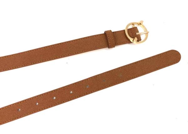 BRACHI Women's Fashion Leather Belts For Jeans Or Dress / Tan Suede Leather Belt
