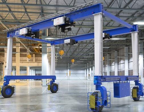 Multifunctional Tyre Mounted Gantry Crane Rotating Lifting Moving