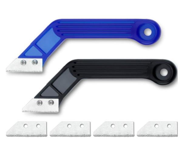 2 Pieces Tile Grout Saw Angled Grout Saw with 4 Pieces Extra Blades Replacement for Tile Cleaning