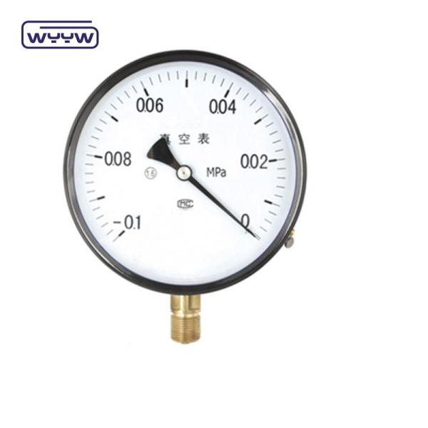 Bottom Mount Vacuum Pressure Gauge 100mm With Black Steel Case