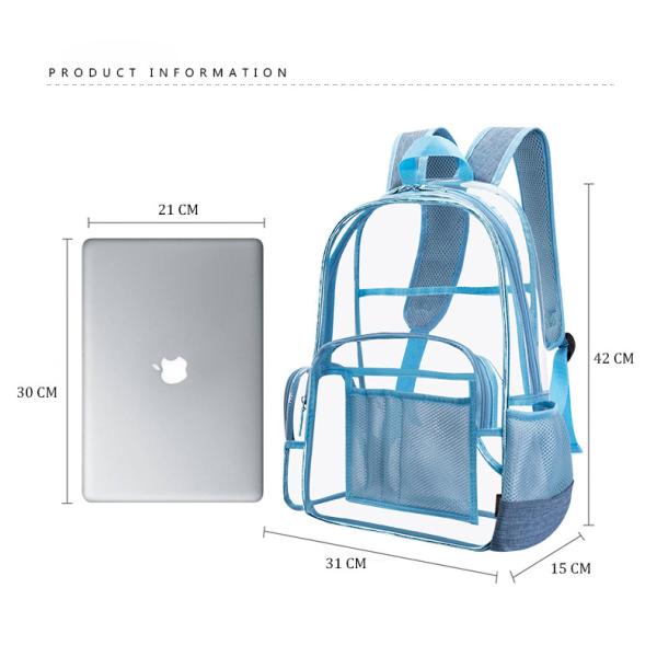 20l 35l Transparent Clear PVC Backpack Water Resistant Multiple Color
