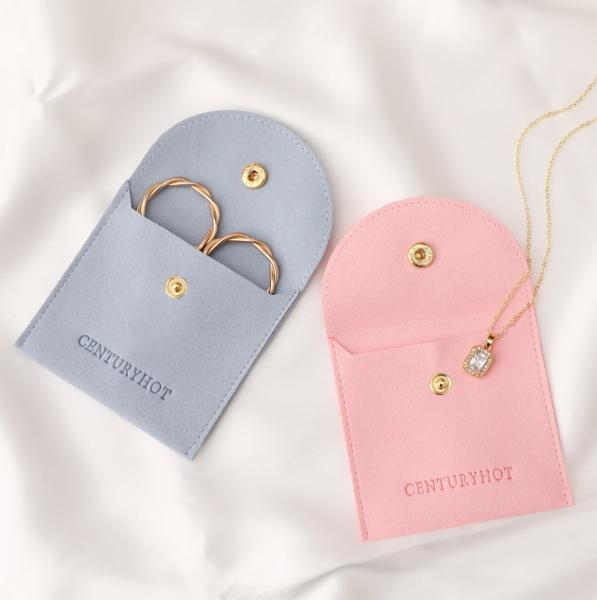Bulk Velvet Jewelry Bags Ring Pouch With Snap Button 5x5