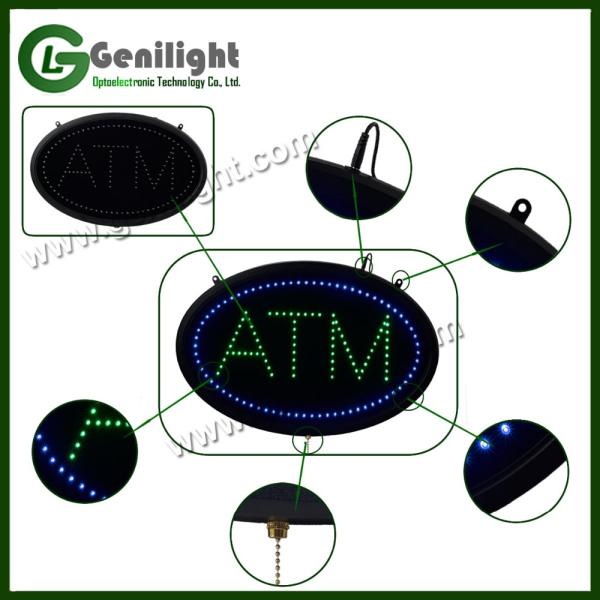 Aluminium Plastic Background LED ATM Sign Board with Ultra Bright Shining and Competitive