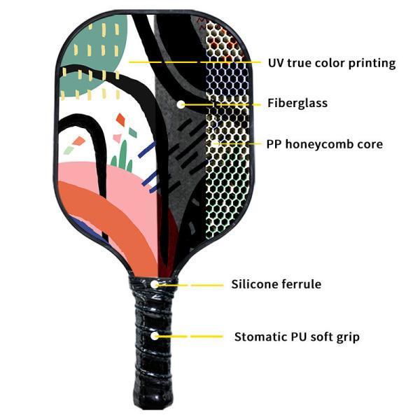 USAPA Game Practice Fiberglass Pickleball Paddle with Lightweight PP Honeycomb Core