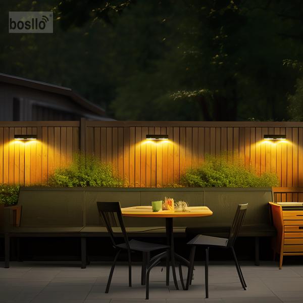Wall Mounted Solar Garden Lights , Solar Powered LED Wall Light with 6000K White Light