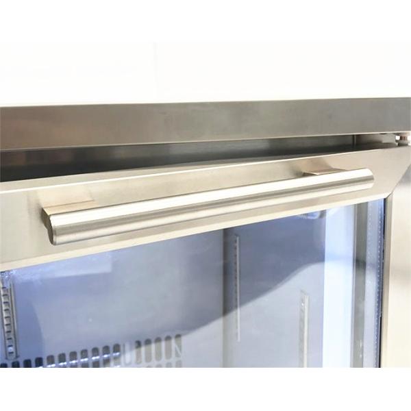 Stainless Steel Swing 4 Doors Cold Drink Cooler/ Under Counter Bar Refrigerator, Built-in Glass Door Back bar Cooler