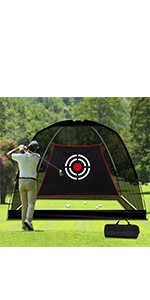 Golf Hitting Cage Practice Aid For Outdoor, Golf Practice Net, Hitting Aids Nets, Portable Golf Impact Nets Cages