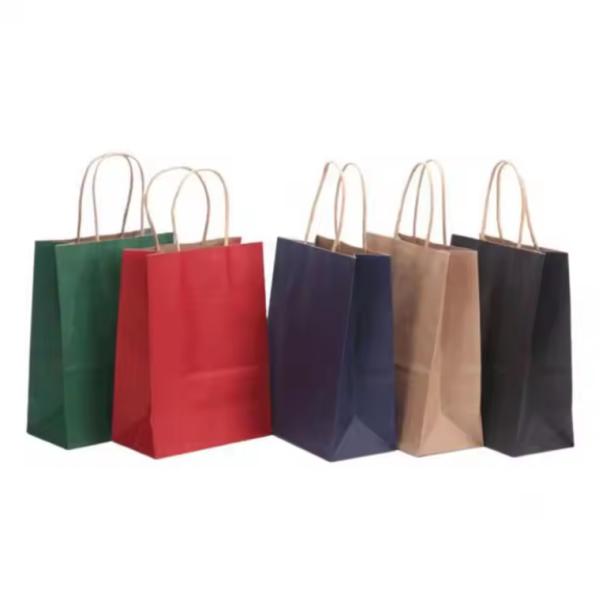 Cheap Kraft Paperbag Customized Brown Takeaway Paper Bag