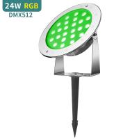 Controle conduzido SS316L de aço inoxidável 24W IP68 Smd3535 de Pin Lights RGB DMX512
