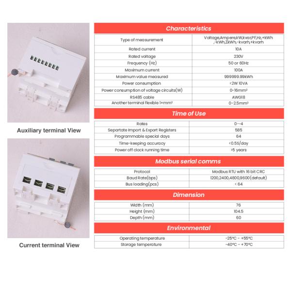 OEM 230V 10 10 A MID Certificate Electronic Digital Single Phase Muli-Rates Kwh Meter