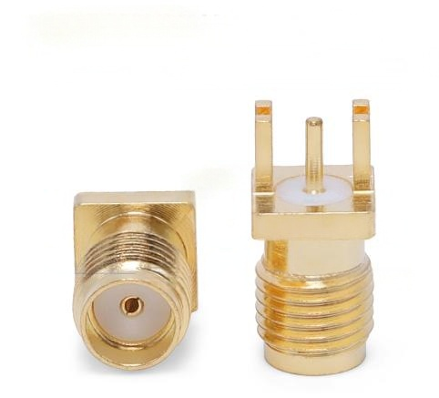 Small SMA Female Connectors Customized SMA PCB Edge Mount Connector