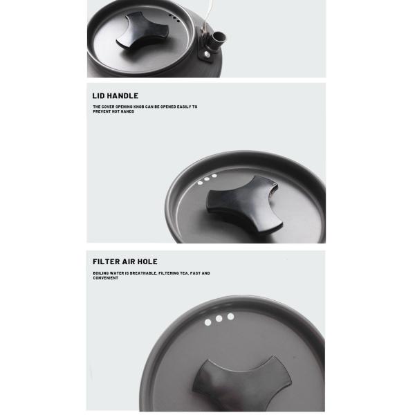 Ultralight алюминиевый на открытом воздухе располагаясь лагерем чайник чайника располагаясь лагерем