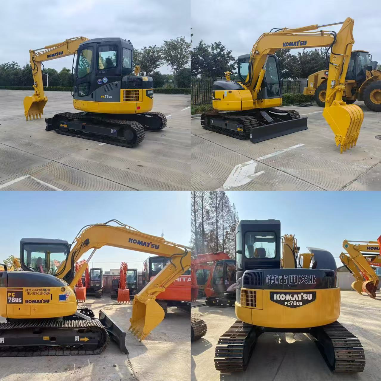 Factory Direct Shipping Used Komatsu PC78 Mini Crawler Excavator Second Hand Hydraulic Digger Farm Used Excavator for Sale