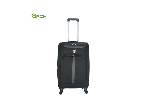Factory Price Spinner wheels suitcase Soft Sided Luggage with two front pockets