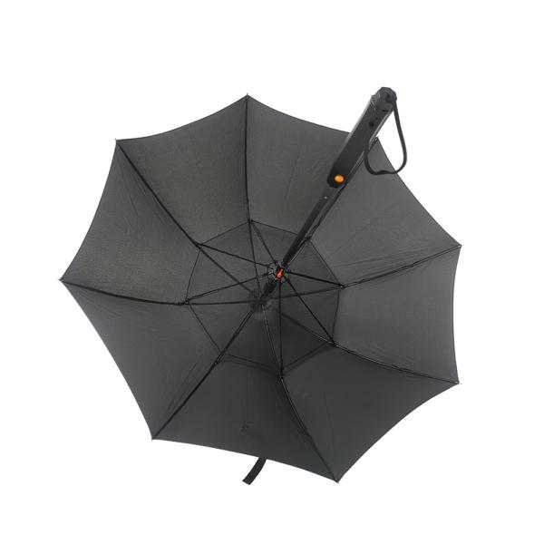 Air Fan Water Spray Straight Handle Umbrella Black And Manual Open Custom Golf Umbrellas
