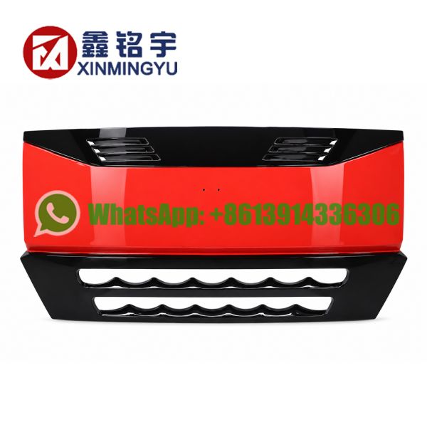Sinotruk HOWO A7 Cabin Front Panel Assembly WG1664110011 WG1664111011 ABS Plastic Red Truck Exterior Replacement