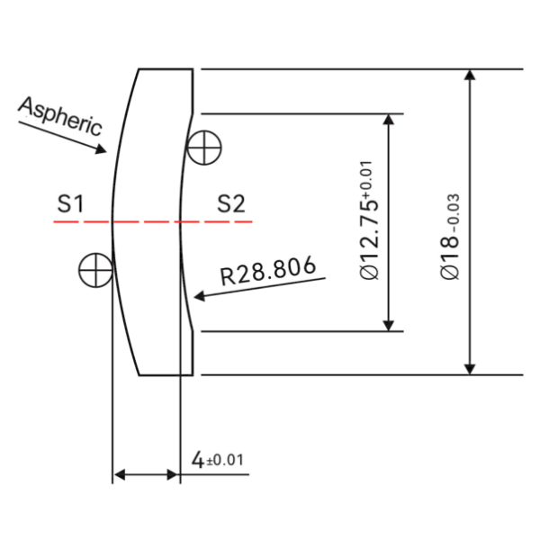 Customizable Aspherical Lens High Precision Polishing Optical Lens With Anti Reflection Coating