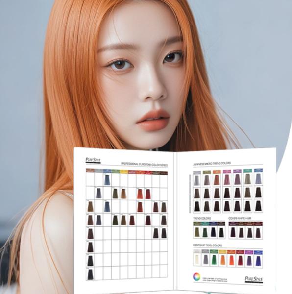 Premium Hair Color Swatch Chart 47 Colors Professional For Salons OEM Wholesale Professional Hair Color Book