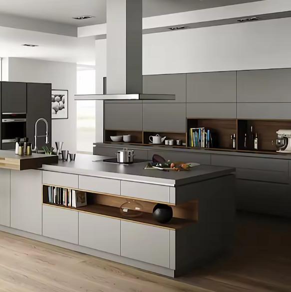 OEM Lacquer Corner Kitchen Cabinets And Countertops Solutions Acrylic Door