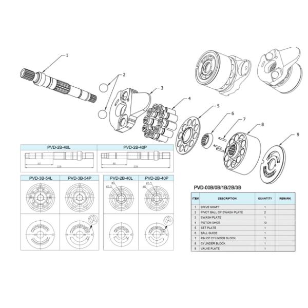 Части экскаватора PVD-00B-14P Начи главный насос мини экскаватор гидравлический насос
