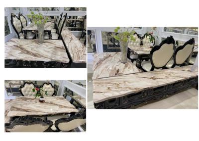 Faux Marble Surface Solid Oak Tv Stand , High Hardness Natural Wood Tv Cabinet