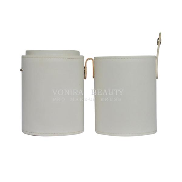 Портативная кожа ПУ случая перемещения держателя чашки опарника щеток макияжа косметик