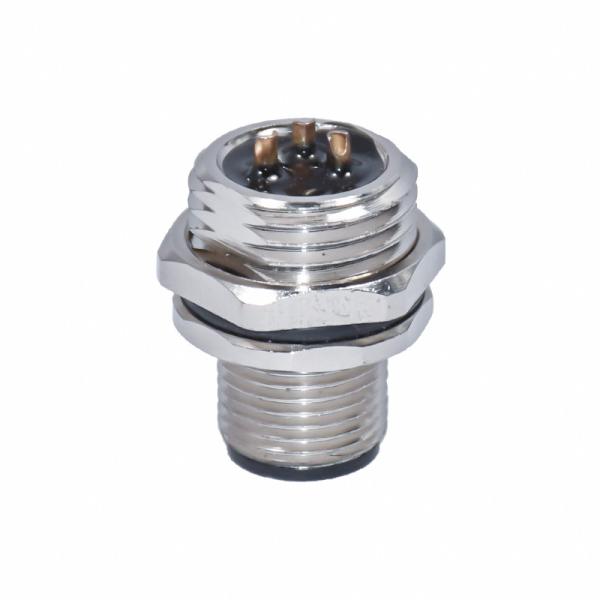 Rohs PA66 M12 Panel Mount Connector Uls M12 Right Angle Connector