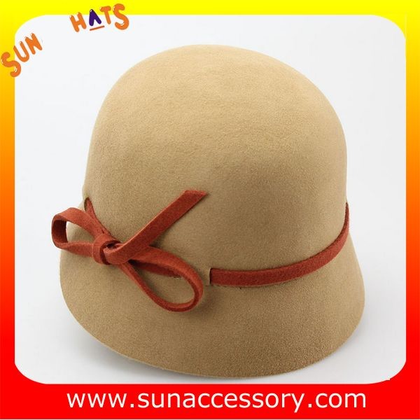 Vintage hot sale cloche hats for ladies,100% Australia wool felt hats for women