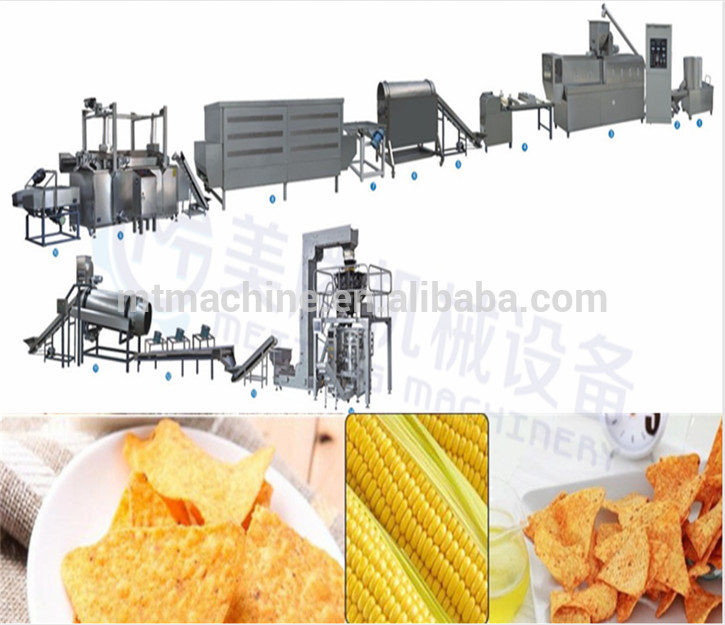 Гибкая испеченная технологическая линия 400kg/H обломоков Tortilla треугольника