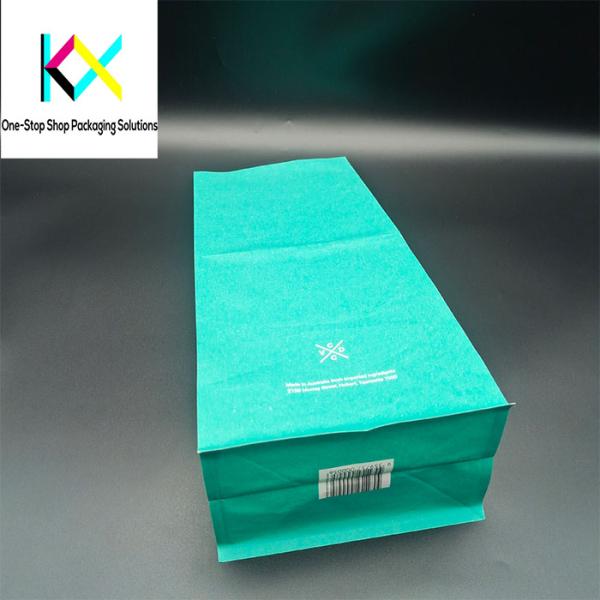 Customized Logo Flat Bottom Box Pouches Plastic Coffee Bags With Valve