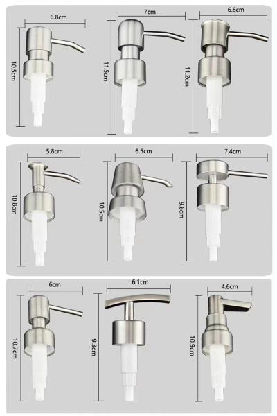 Round ABS Cosmetic Pumps For Skin Care Shampoo Shower Gel