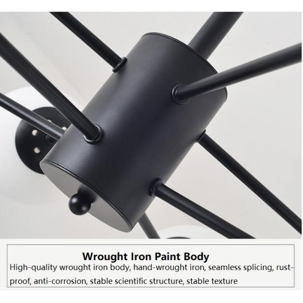 White Glass Ball Chandelier 6-head  8-head  12-head 14-head