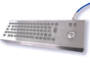 工業用 304 ステンレス 鋼 メタルキーボード IP64 38mm トラックボール