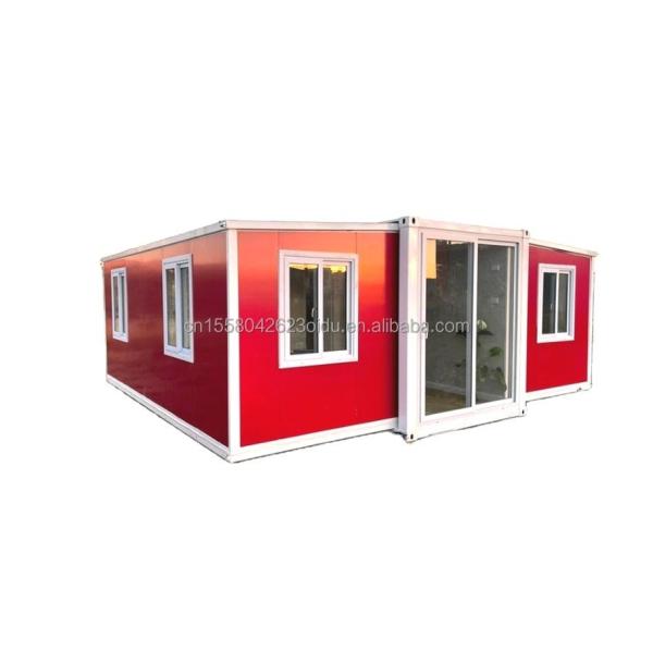 Maison en bois 2 3 4 5 Chambre préfabriquée Villa personnalisée Couleur de conception 20ft 40ft imperméable préfabriqué Container évolutif