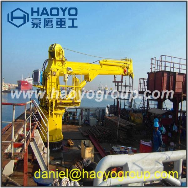 Top Lift Weight 1 ton to 10ton Telescopic boom crane or Knuckle Telescopic Marine crane for sale