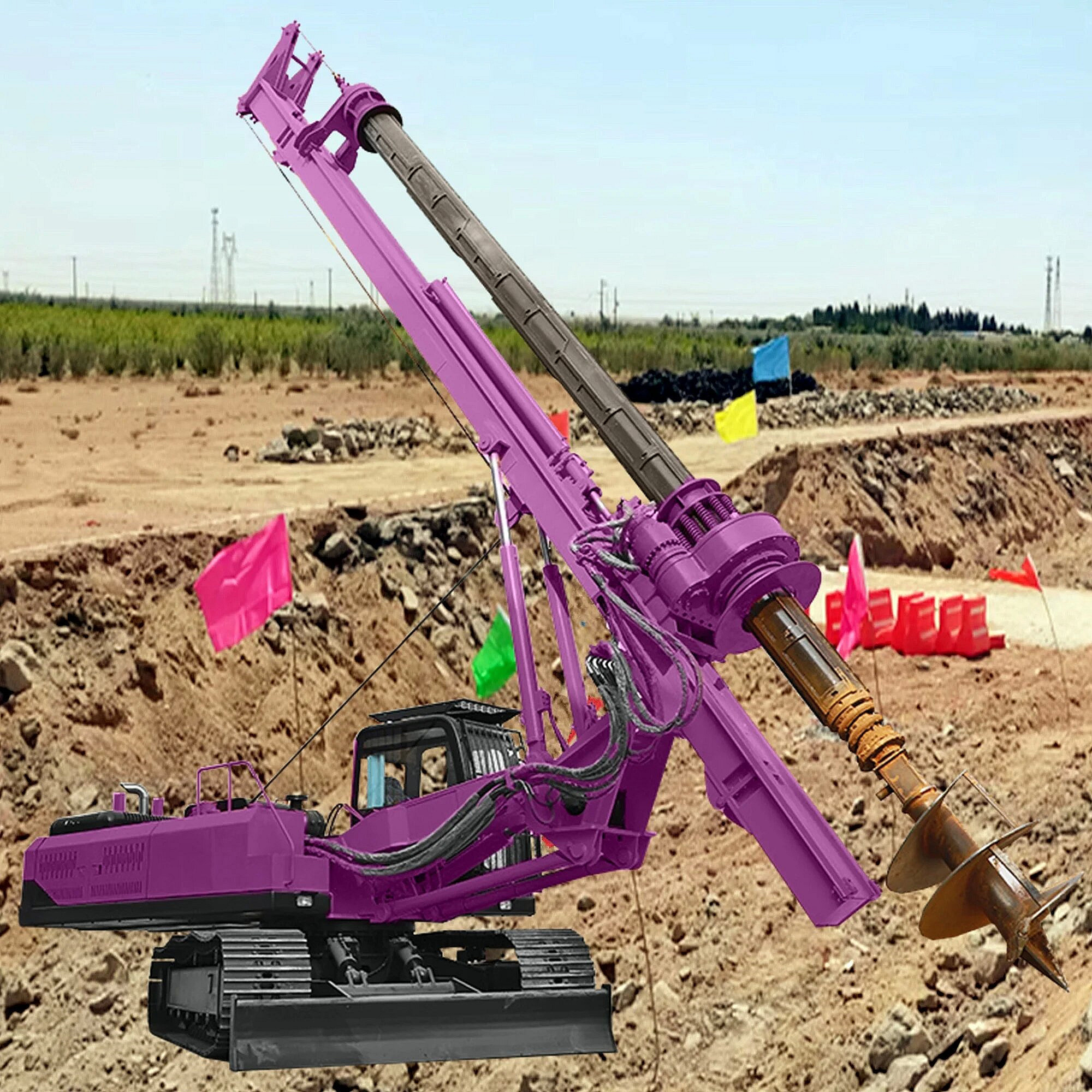 Rotary Pile Drilling Rig Machine Building Foundation Construction Equipment Crawler Drilling Rig