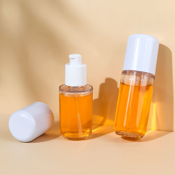 Cylindrical Thick Bottom Plastic Lotion Bottle - Lightweight Leakproof Cosmetic Packaging for Skincare