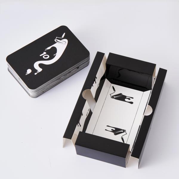 OEM Game Card Cardboard Flip Box With Paper Tray Playing Cards Game Packaging Box