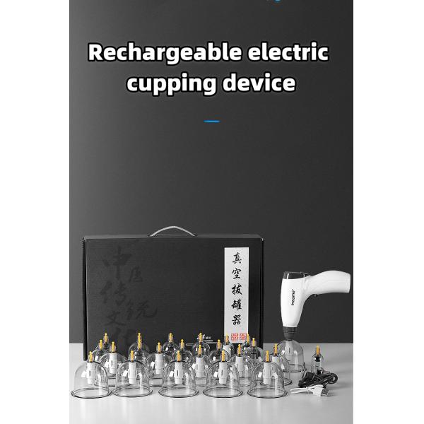 24-piece Set Electric Guasha Cupping Suction Massager for Body Muscle Massage Meridian Treatment Relax Tool