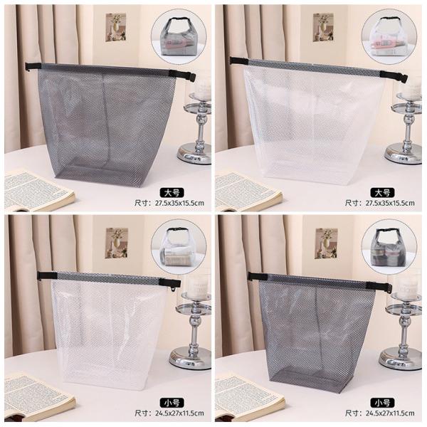 LARGE CAPACITY WOMEN'S TOTE TRAVEL BEACH BAG JELLY BAG TRANSPARENT MESH CARRYING SATCHEL SHOPPING BAG