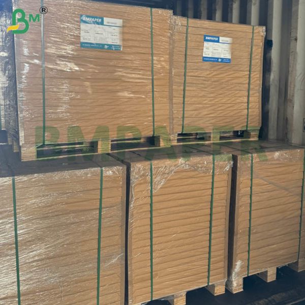 40gsm Golden Yellow Virgin Striped Kraft Paper Sheets, High Wet Strength