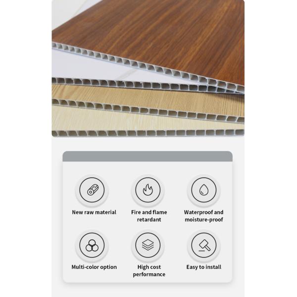 PVC Wall Panel Ceiling Material Skirt Stone Plastic Panel for Hotel