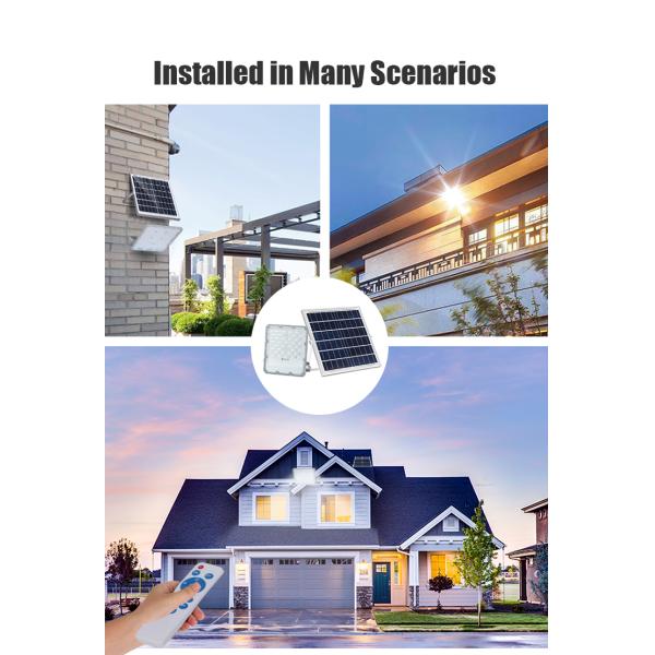 Outdoor Waterproof Garden Led Solar Flood Light with Remote Control 50000 Hours Lifespan