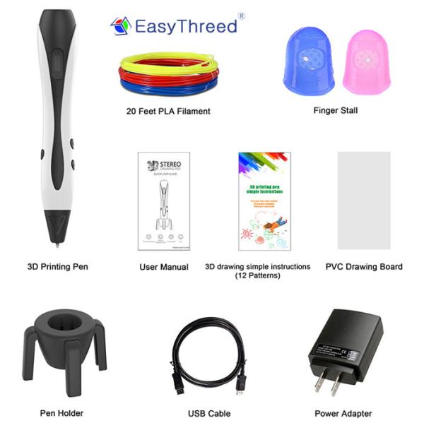Easthreed Mini 3D Doodle Art Pen , 3D Digital Pen 1.75mm Pla Material For School