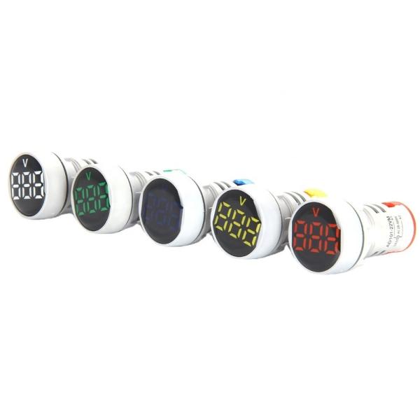 small digital tube mini round led indicator light/lamp Voltmeter digital indicator signal light 20-500Vac