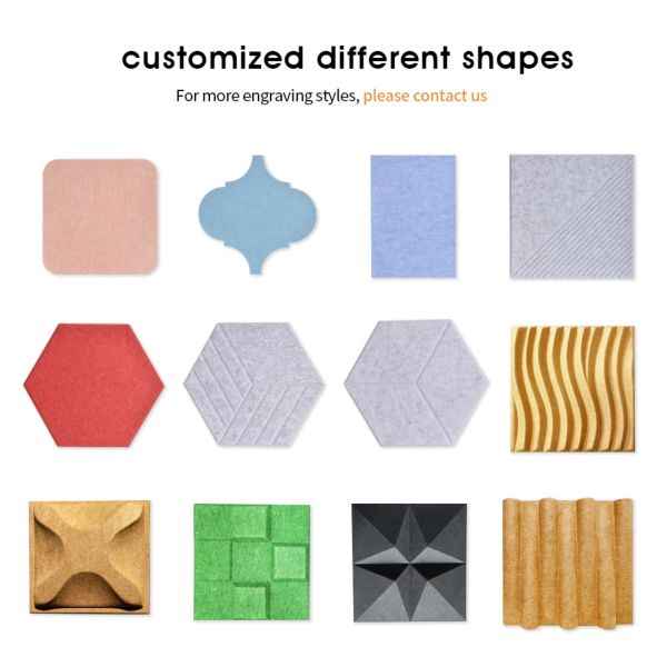 Gymnasium Polyester Fiber Acoustic Panel With Customization 3D Design