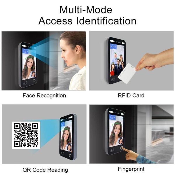8 Inch SDK WiFi Biometric Attendance Terminal Night Vision Face Recognition Access Control Time Recording Cloud Storage