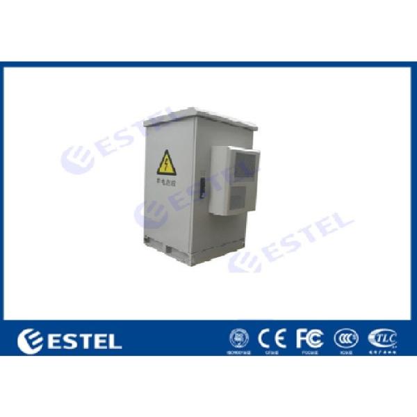 13U Outdoor Communication Cabinets Galvanized Steel Pole Mount With One Front Door