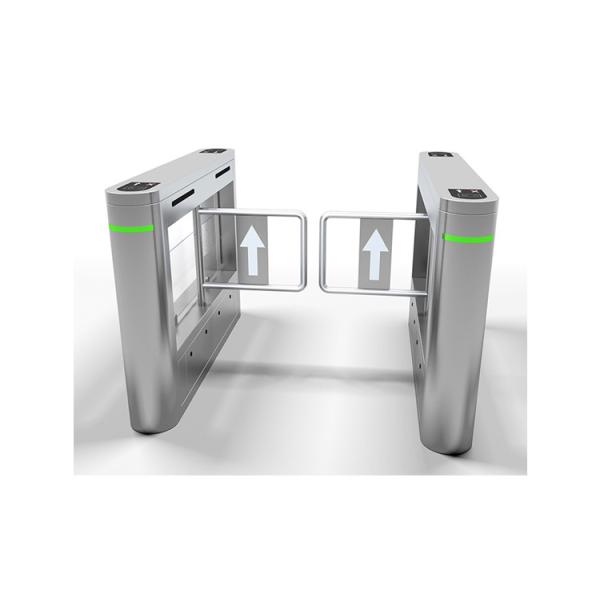 120W Face Recognition Thermal Detection Swing Turnstile Gate with DC Brushless Motor and LED Indicator