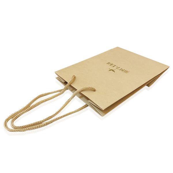 3 Layer Personalized Brown Gift Bags With Handles Tea Packaging